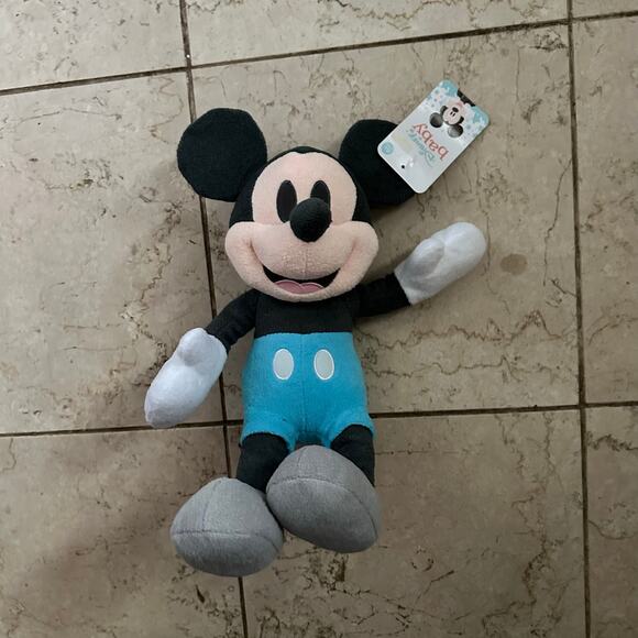 Disney Baby My First Mickey Mouse Blue Gray 14 “ Long Plush Toy Stuffed Animal - Picture 4 of 11